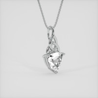 1.41 Ct. White Phenakite Pendant, Silver 2