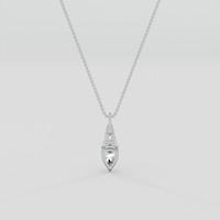 2.71 Ct. White Phenakite Pendant, Silver 4