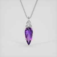 7.79 Ct. Purple Amethyst Pendant, 10K White Gold 1