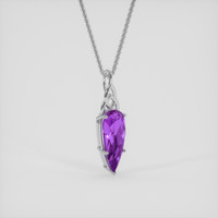7.79 Ct. Purple Amethyst Pendant, 10K White Gold 2