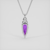 7.79 Ct. Purple Amethyst Pendant, 10K White Gold 4