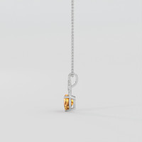 0.67 Ct. Padparadscha Sapphire Pendant, 10K White Gold 3