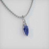 3.89 Ct. Sapphire Pendant, 14K White Gold 2
