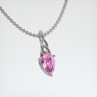 1.54 Ct. Sapphire Pendant, 14K White Gold 2