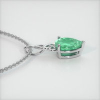 1.31 Ct. Emerald Pendant, 18K White Gold 3