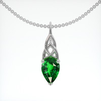 1.02 Ct. Gemstone Pendant, 18K White Gold 1