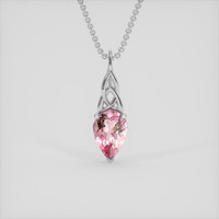 2.62 Ct. Gemstone Pendant, 18K White Gold 1