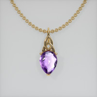 1.50 Ct. Gemstone Pendant, 14K Yellow Gold 1