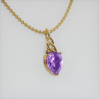 1.50 Ct. Gemstone Pendant, 14K Yellow Gold 2