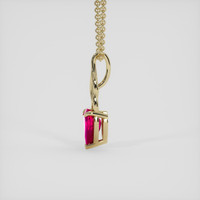 0.48 Ct. Pinkish Red Ruby Pendant, 14K Yellow Gold 3