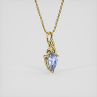 0.62 Ct. Blue Sapphire Pendant, 14K Yellow Gold 2
