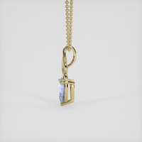 0.62 Ct. Blue Sapphire Pendant, 18K Yellow Gold 3