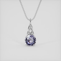 1.60 Ct. Violet Sapphire Pendant, Platinum 950 1