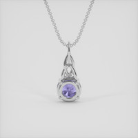 1.60 Ct. Violet Sapphire Pendant, Platinum 950 4