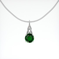 1.09 Ct. Gemstone Pendant, 14K White Gold 1