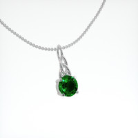 1.09 Ct. Gemstone Pendant, 14K White Gold 2