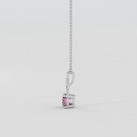 0.60 Ct. Pinkish Purple Sapphire Pendant, 14K White Gold 3