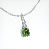 0.75 Ct. Gemstone Pendant, 18K White Gold 2