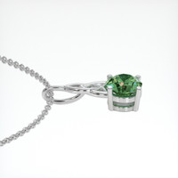 0.78 Ct. Green Sapphire Pendant, 18K White Gold 3