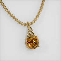 6.85 Ct. Gemstone Pendant, 14K Yellow Gold 2