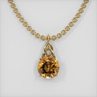 6.85 Ct. Gemstone Pendant, 18K Yellow Gold 1