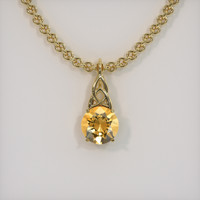 4.12 Ct. Gemstone Pendant, 18K Yellow Gold 1