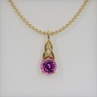 0.88 Ct. Gemstone Pendant, 18K Yellow Gold 1