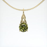 0.80 Ct. Gemstone Pendant, 18K Yellow Gold 1