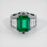 4.98 Ct. Emerald Ring, Platinum 950 1