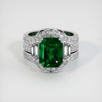 4.25 Ct. Emerald Ring, Platinum 950 1