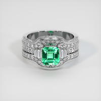 1.42 Ct. Emerald Ring, Platinum 950 1