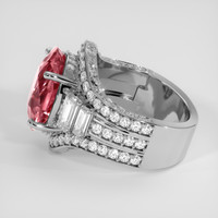 7.01 Ct. Brownish Pink Tourmaline Ring, Platinum 950 4