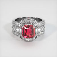 3.02 Ct. Ruby Ring, Platinum 950 1