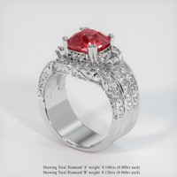 3.02 Ct. Ruby Ring, Platinum 950 2