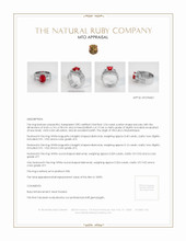 Ruby Ring 2.54 Ct., Platinum 950 Appraisal