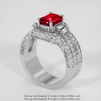 2.01 Ct. Ruby Ring, Platinum 950 2