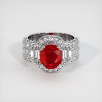 3.00 Ct. Ruby Ring, Platinum 950 1