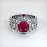 2.76 Ct. Ruby Ring, Platinum 950 1