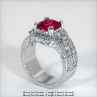 2.76 Ct. Ruby Ring, Platinum 950 2