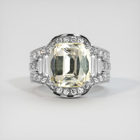6.39 Ct. Yellow Sapphire Ring, Platinum 950 1