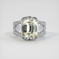 6.39 Ct. Yellow Sapphire Ring, Platinum 950 1