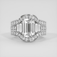 3.59 Ct. White Sapphire Ring, Platinum 950 1