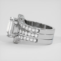 3.59 Ct. White Sapphire Ring, Platinum 950 4