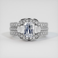 2.01 Ct. White Sapphire Ring, Platinum 950 1