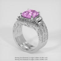 4.04 Ct. Pink Sapphire Ring, Platinum 950 2