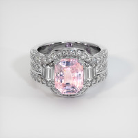 3.59 Ct. Pink Sapphire Ring, Platinum 950 1