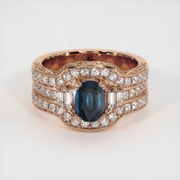 1.07 Ct. Sapphire Ring, 14K Rose Gold 1