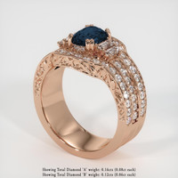 1.07 Ct. Sapphire Ring, 18K Rose Gold 2