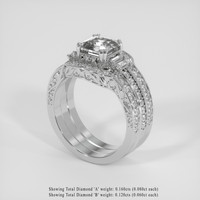 2.62 Ct. White Sapphire Ring, Silver 2