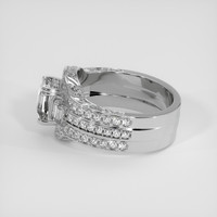 2.62 Ct. White Sapphire Ring, Silver 4